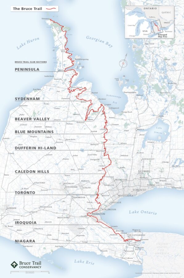 Bruce Trail map